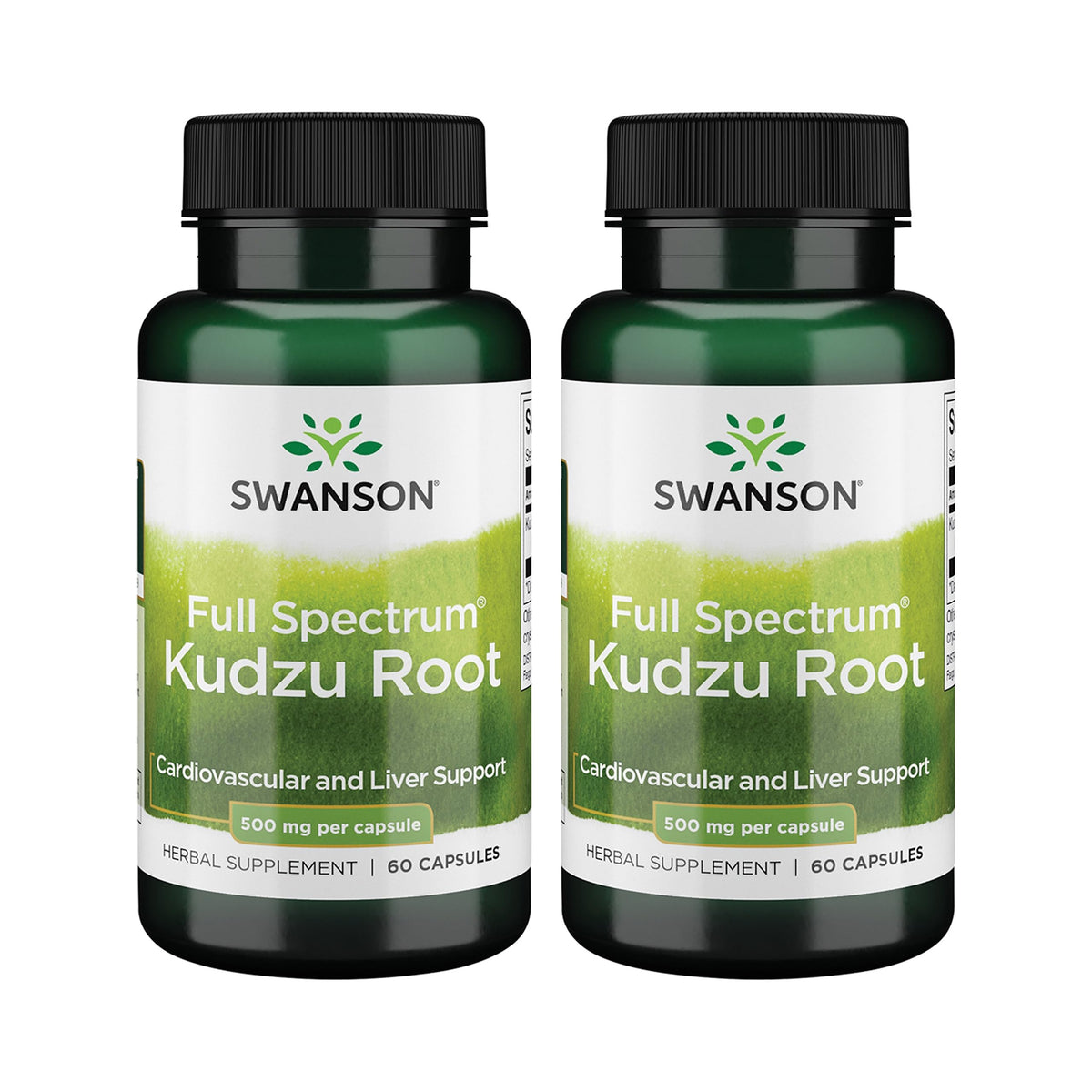 Swanson Kudzu Raíz, cápsulas de 500 mg, uso diario para bienestar general.