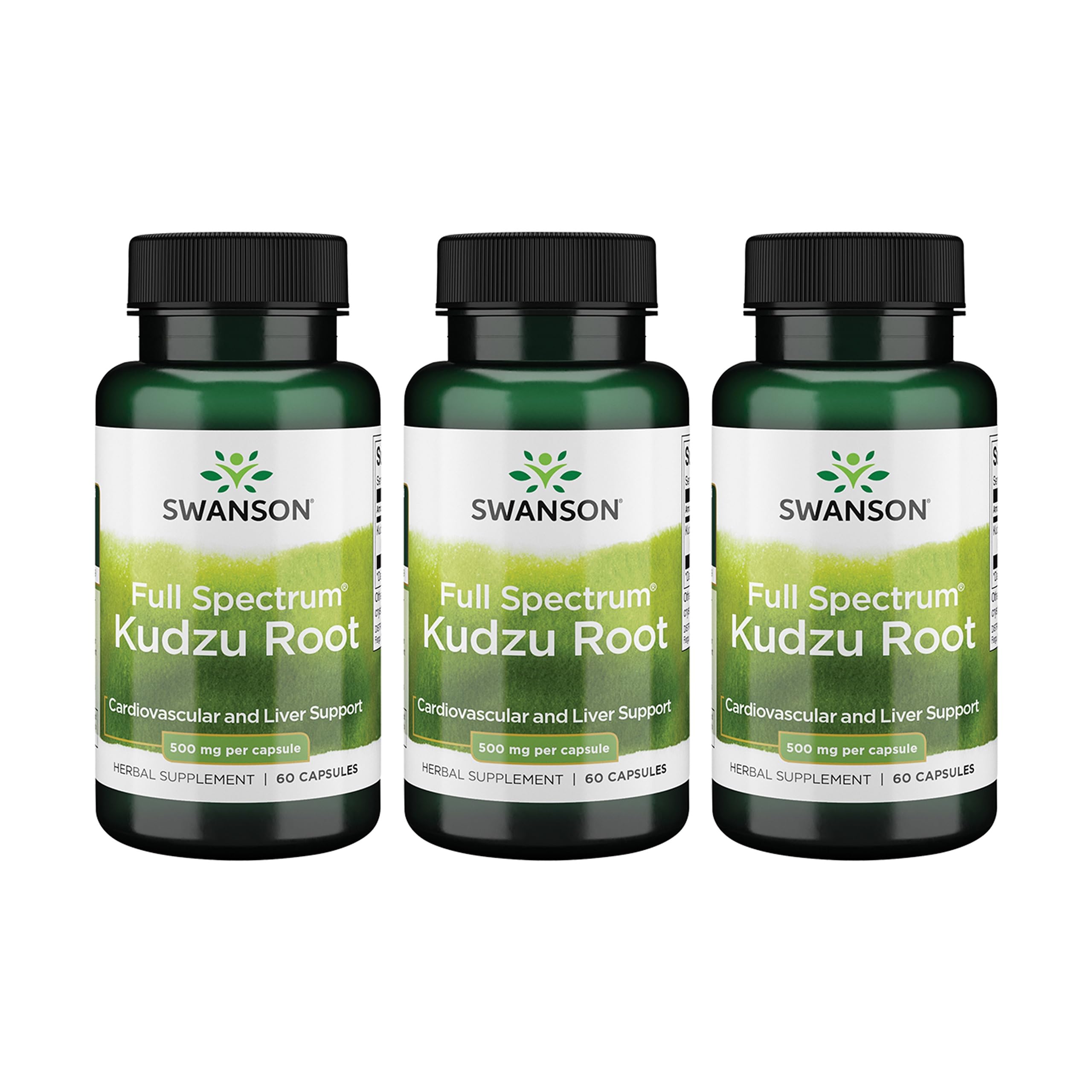 Swanson Kudzu raíz en bote, ideal para apoyar la salud general dentro de una rutina.