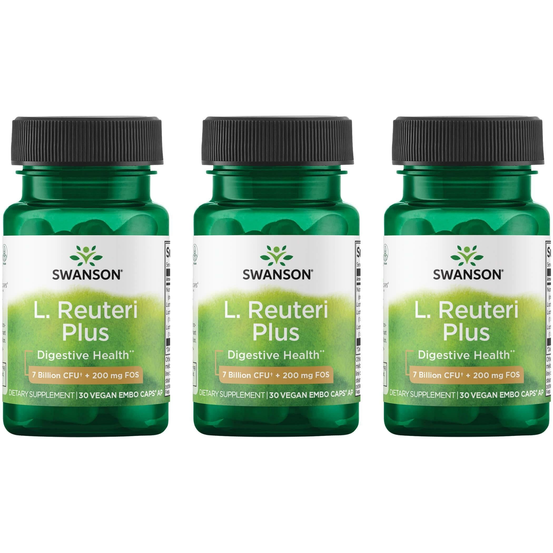 Swanson L. Reuteri Probiotic Plus - botella con cápsulas para salud intestinal