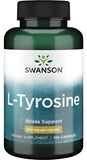 Swanson L-Tirosina, botella con cápsulas de 500 mg para enfoque mental