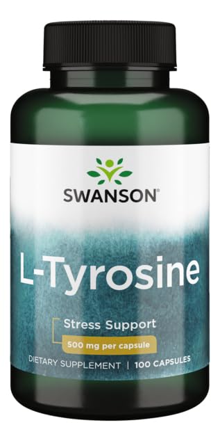 Swanson L-Tirosina, cápsulas fáciles de tragar para apoyo cognitivo