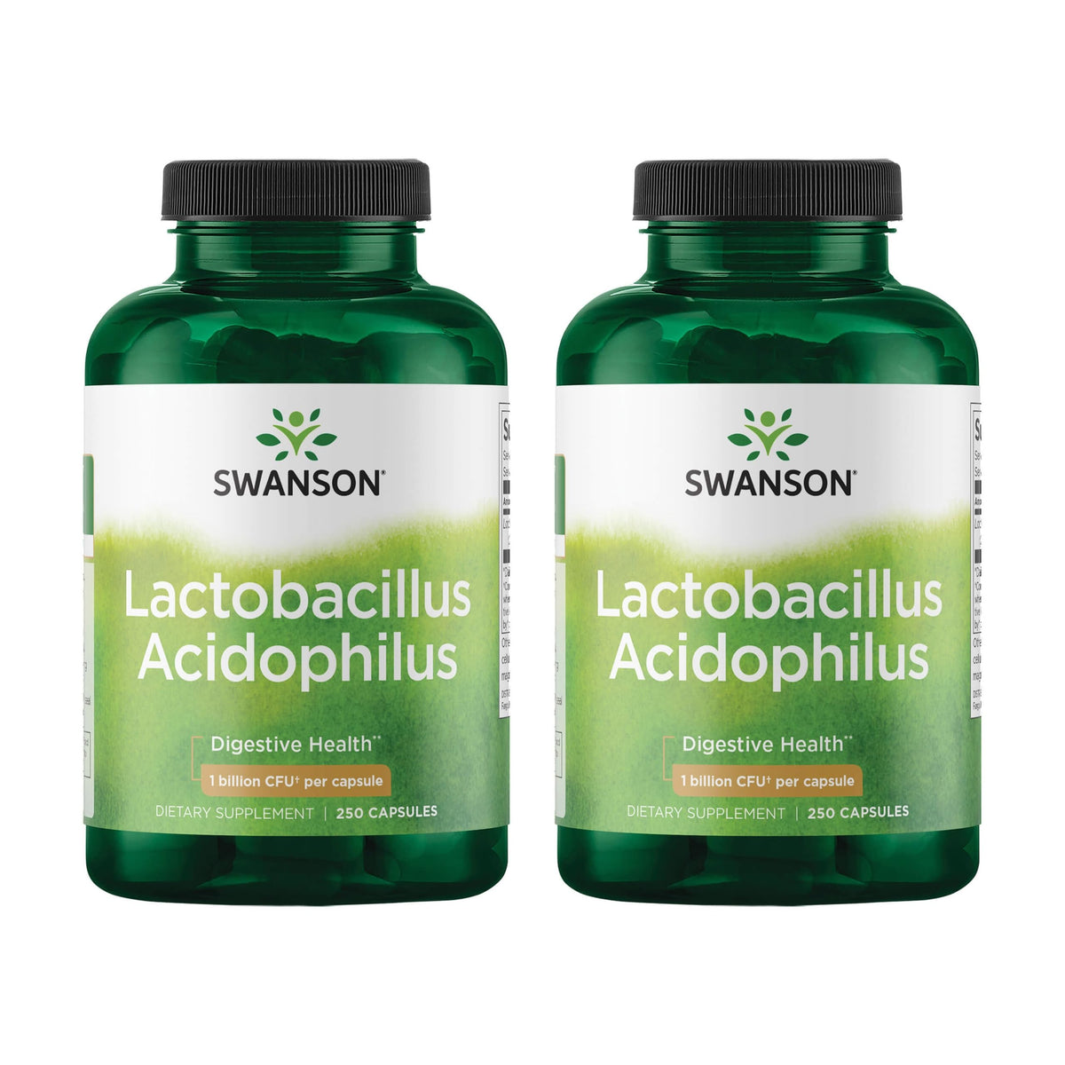 Swanson Lactobacillus Acidophilus: botella de cápsulas para apoyo digestivo diario
