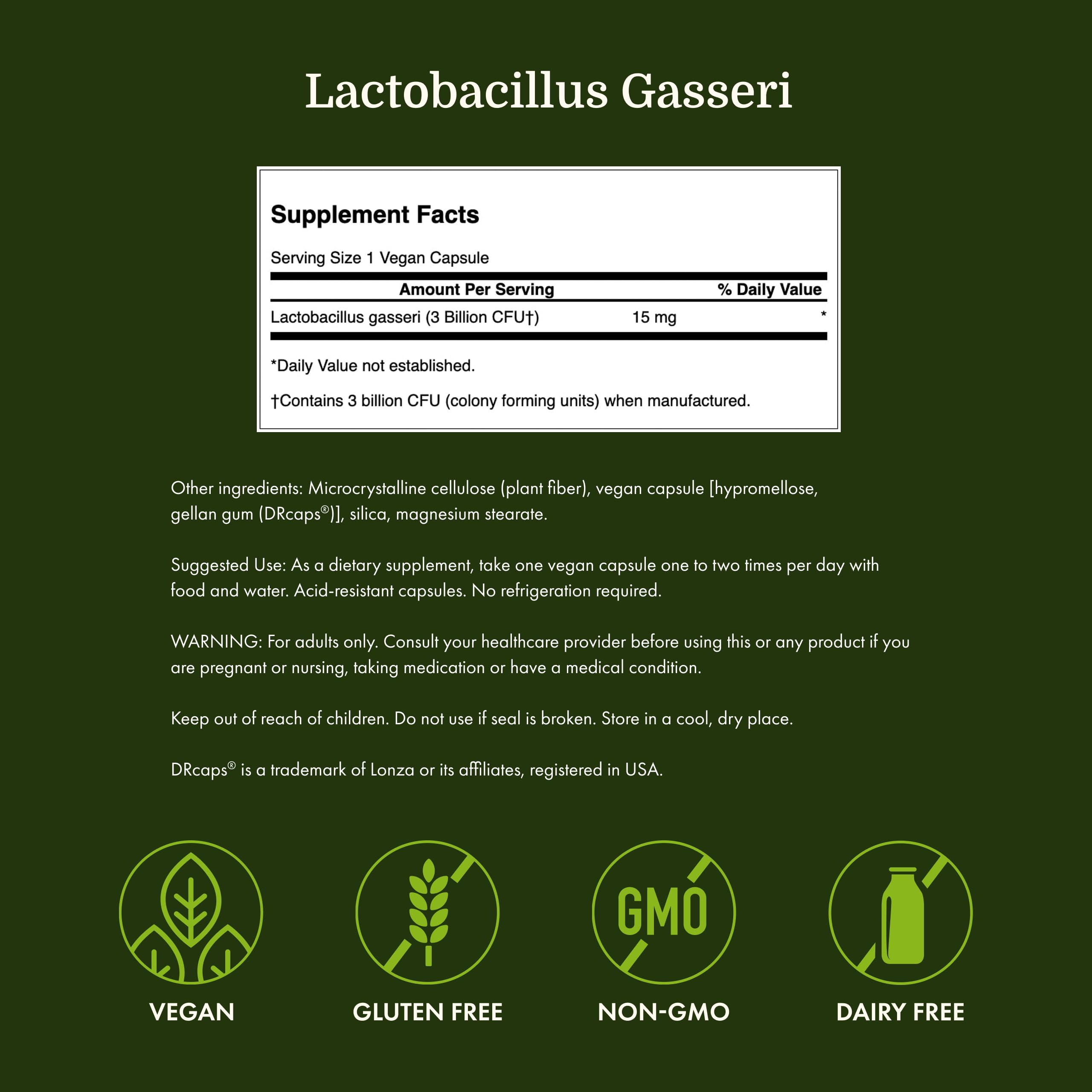 Swanson Lactobacillus Gasseri, caja práctica para tu rutina diaria.