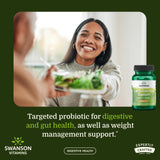 Swanson Lactobacillus Gasseri, envase de 60 cápsulas para uso conveniente.