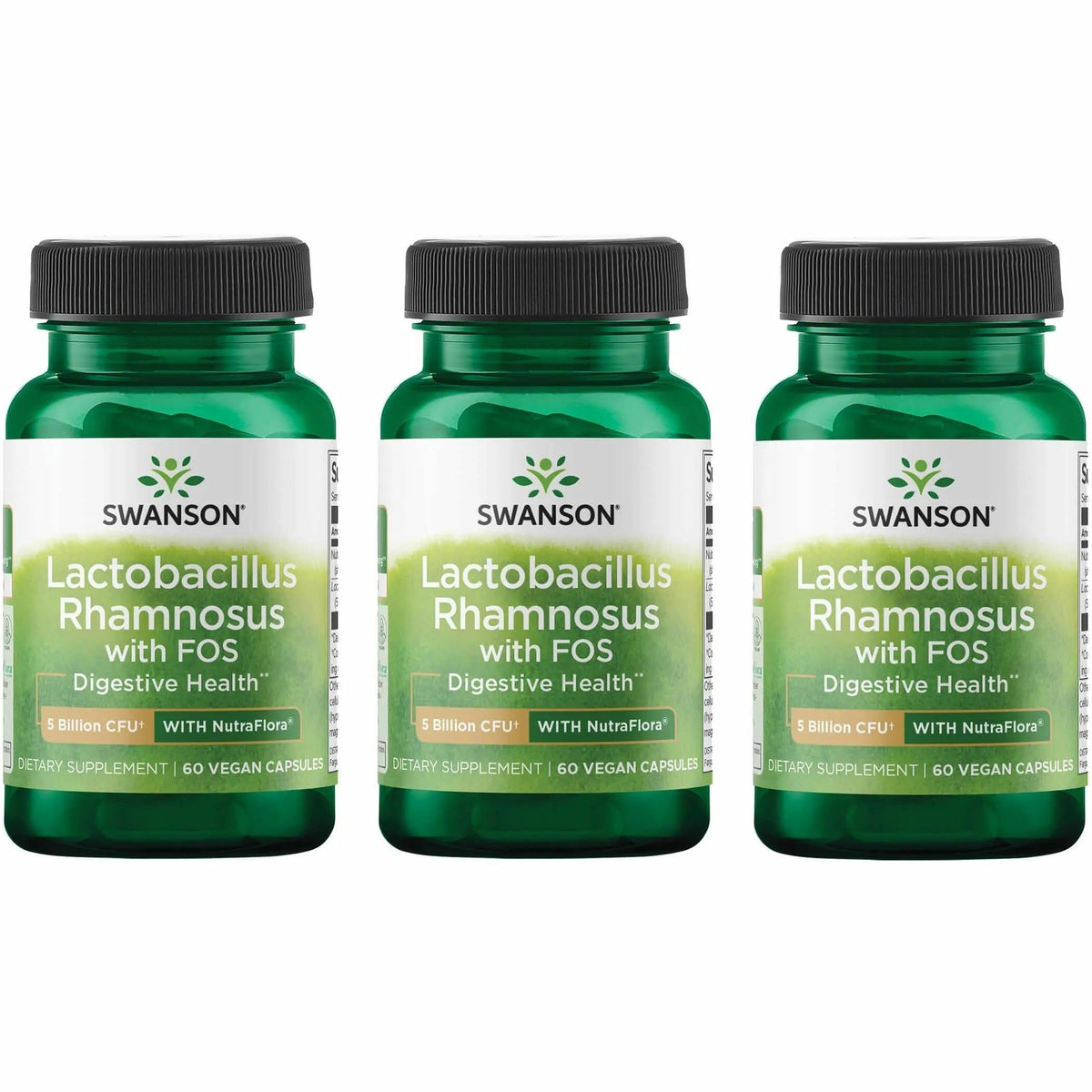 Swanson lactobacillus rhamnosus con FOS en cápsulas veganas para salud digestiva
