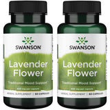 Cápsulas de Swanson Lavanda de 400 mg para apoyo emocional y relajación diaria.