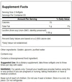 Swanson Lecitina No OGM 520 mg, envase con cápsulas, útil para apoyar la función cognitiva