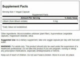 Swanson Litio Orotato, botella de cápsulas vegetales para uso diario