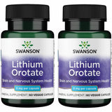 Swanson litio orotato en botella: cápsulas fáciles para el bienestar emocional.