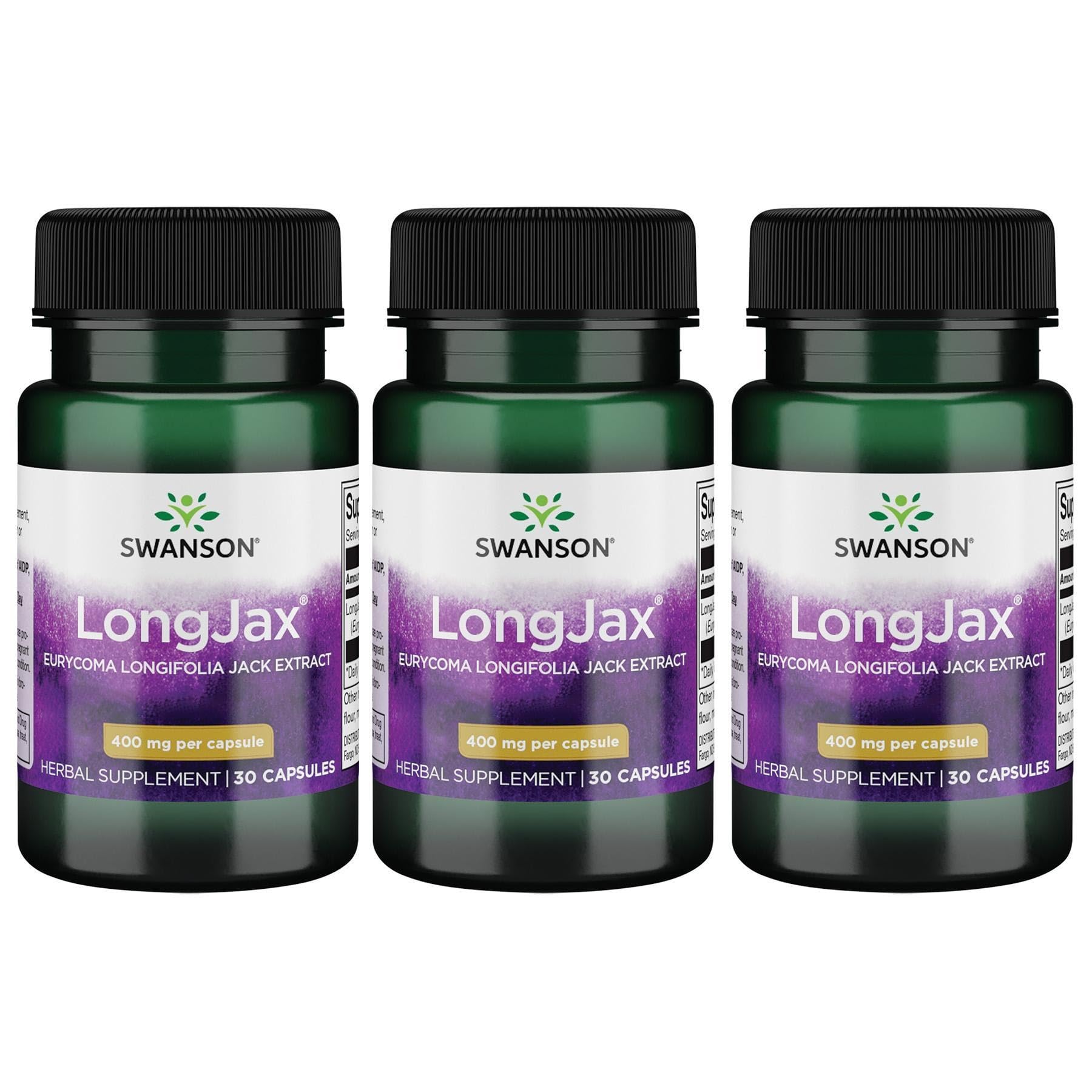 Swanson Longjax extracto de Eurycoma Longifolia Jack en cápsulas para energía y bienestar general