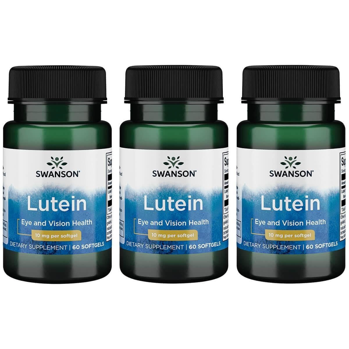 Swanson Luteína 10 mg en cápsulas, apoyo a la visión saludable y la mácula.