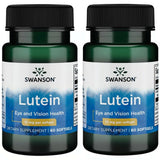 Swanson Luteína 10 mg - botella y etiqueta, apoyo a la visión saludable.
