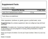 Swanson Luteína 10 mg, etiqueta detallada, útil para cuidar la salud visual.