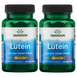 Swanson Luteina cápsulas gelatina blanda en botella, posible filtrado de luz azul