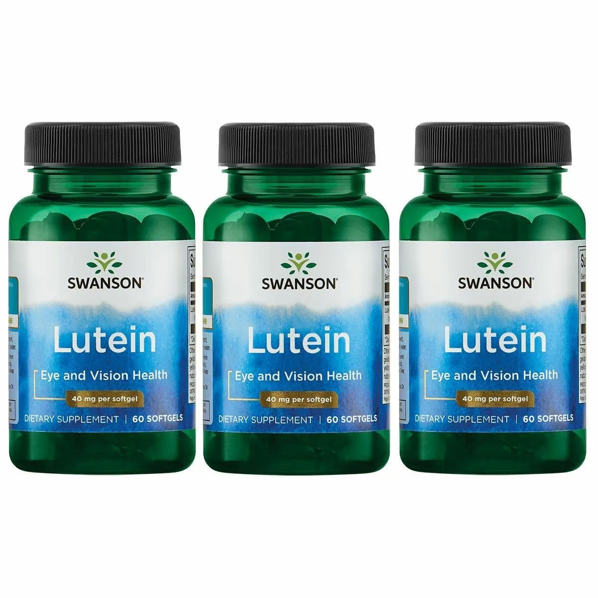 Swanson Luteína visión y macula cápsulas blandas para salud visual diaria.