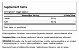 Cápsulas veganas Swanson Luteolin Complex para uso diario.
