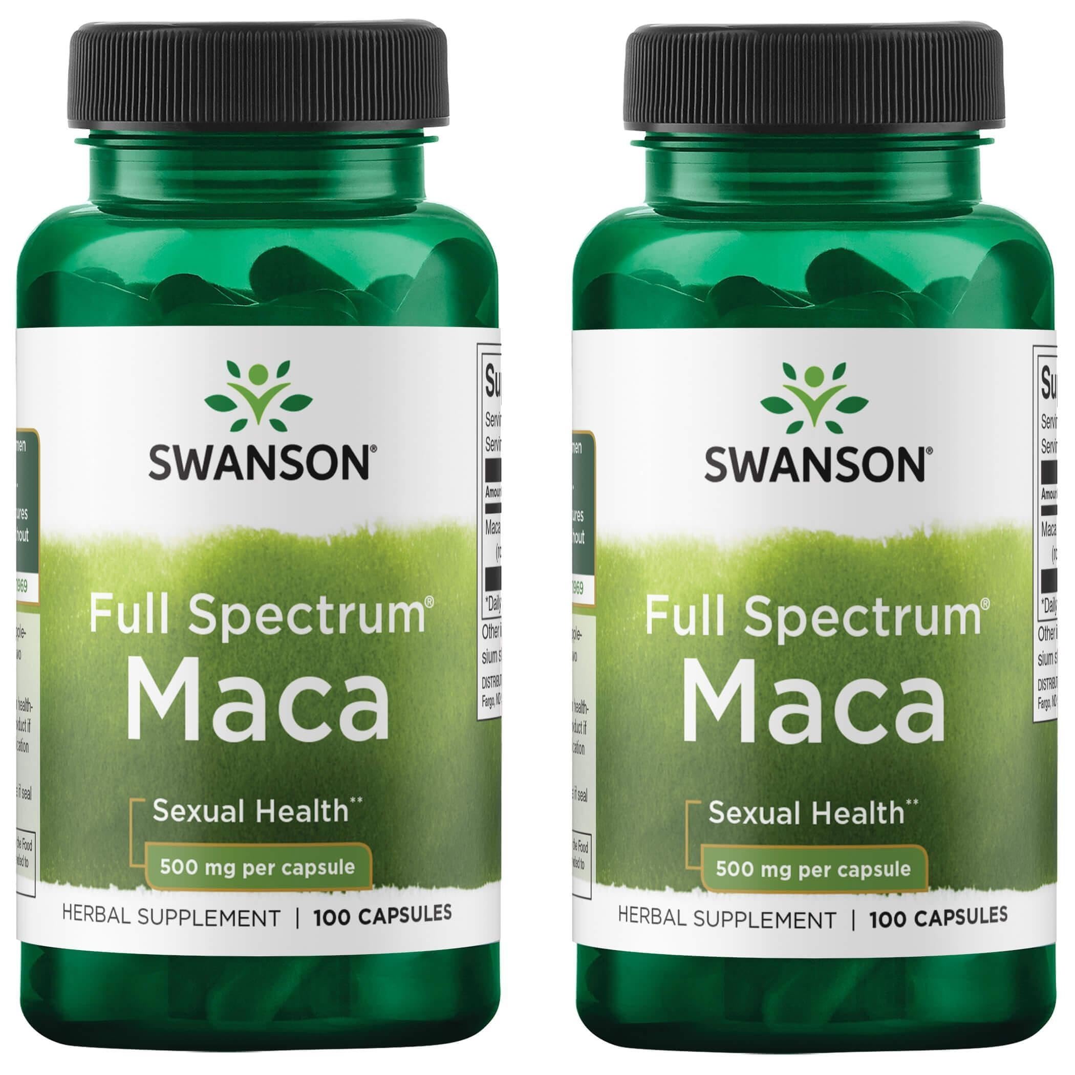 Swanson Maca 500 mg en cápsulas para vitalidad y equilibrio hormonal en la vida diaria
