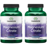 Swanson Magnesio Citrato de alta potencia: tabletas para soporte muscular y energía diaria.