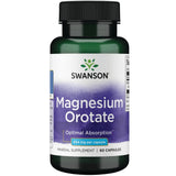 Swanson Magnesio Orotate 40 mg, cápsulas en botella, apoyo general para músculos.
