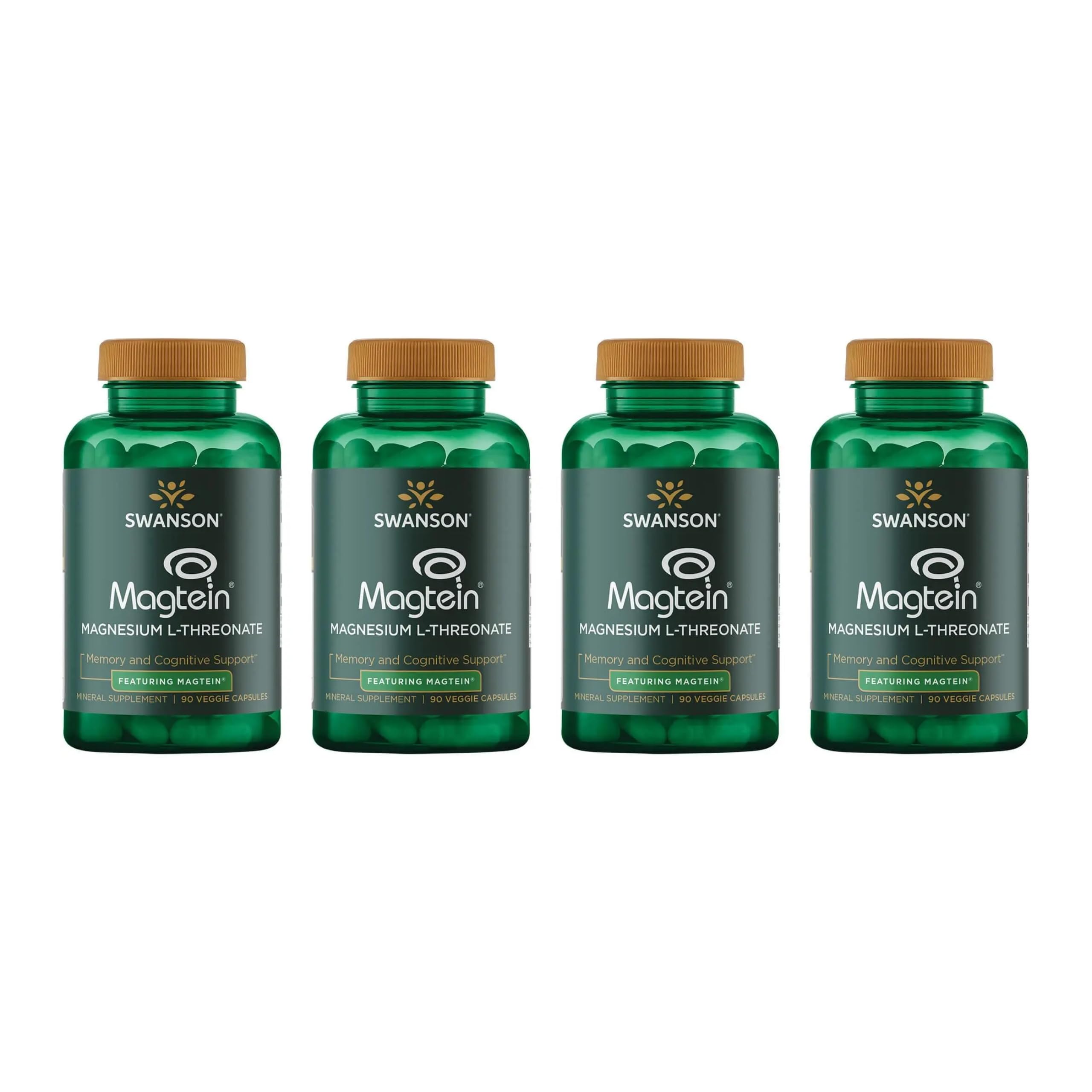 Swanson Magnesium L-Threonate cápsulas veganas para apoyo cognitivo durante la jornada