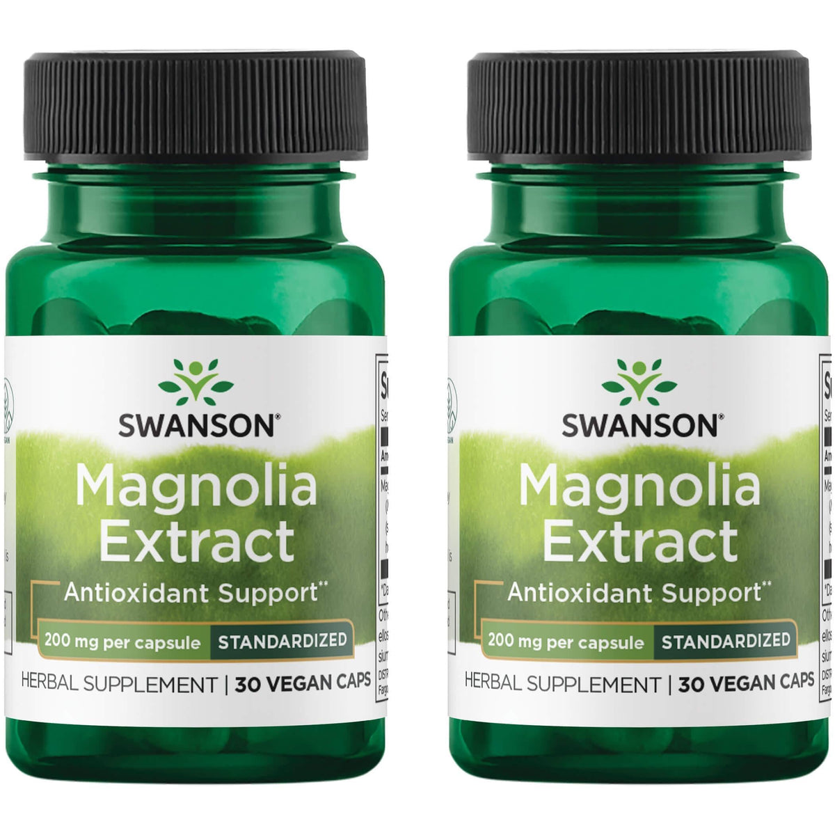 Swanson Magnolia Bark cápsulas en botella para apoyo digestivo y nervioso