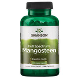 Swanson mangostán cápsulas 500 mg, frasco visto de frente, antioxidante para uso diario