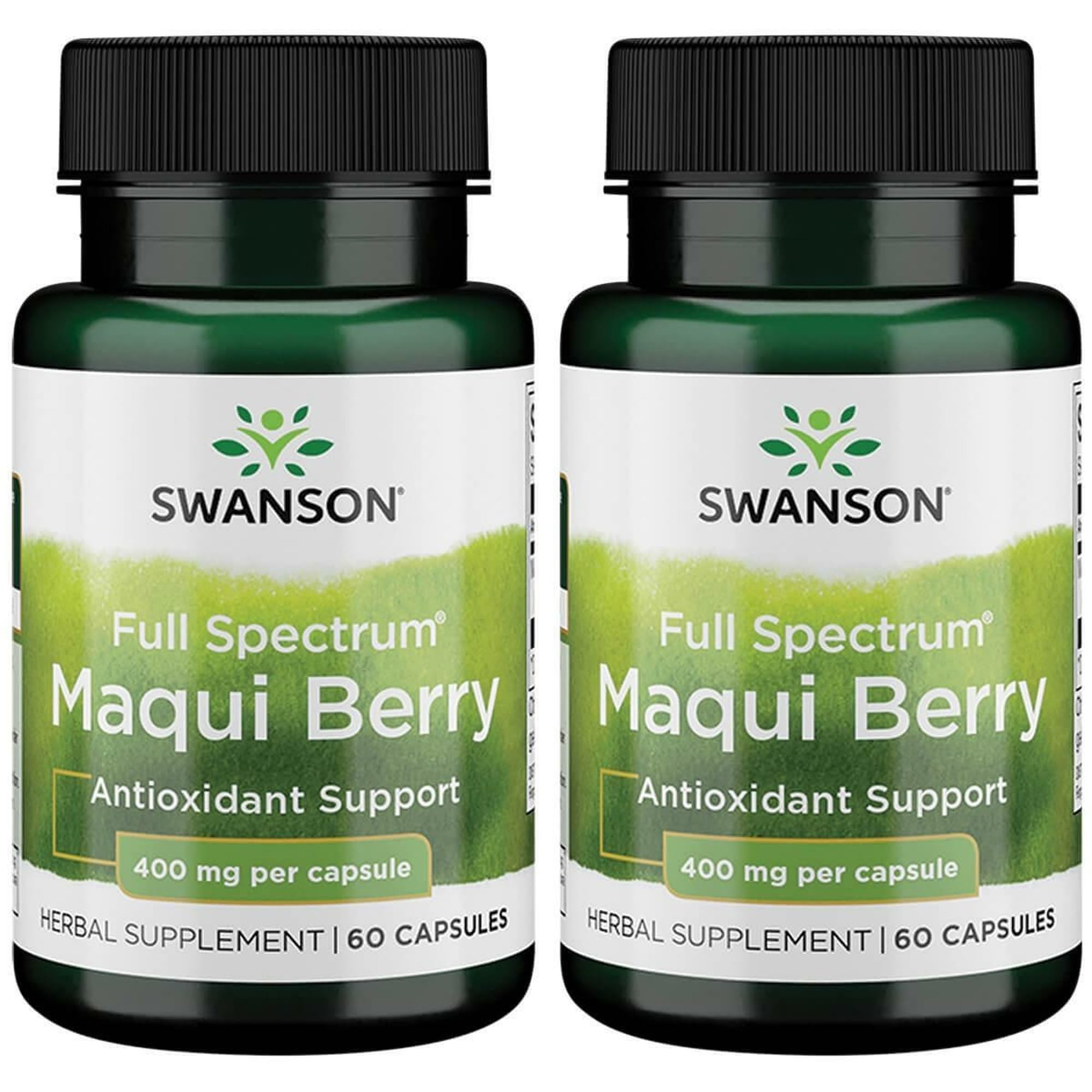 Swanson maqui 400 mg frasco frontal para rutina diaria