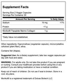 Swanson Marine Collagen Peptide Tipo I, botella lateral, posible aumento de elasticidad de la piel.