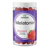 Swanson Melatonina gominolas fresa – botella: apoyo para un horario de sueño estable.