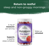 Swanson Melatonina gominolas fresa – etiqueta clara: consumo cómodo antes de dormir.