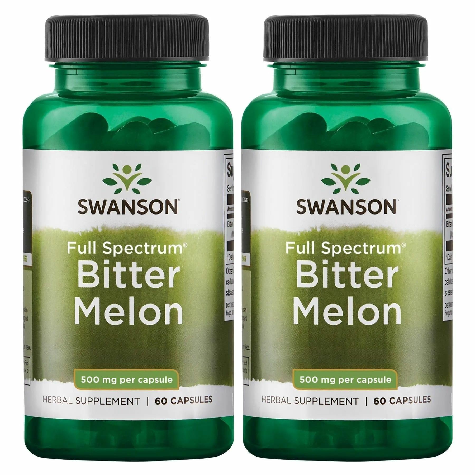 Swanson Melon Amargo cápsulas, frasco de 60, apoyo nutricional diario.