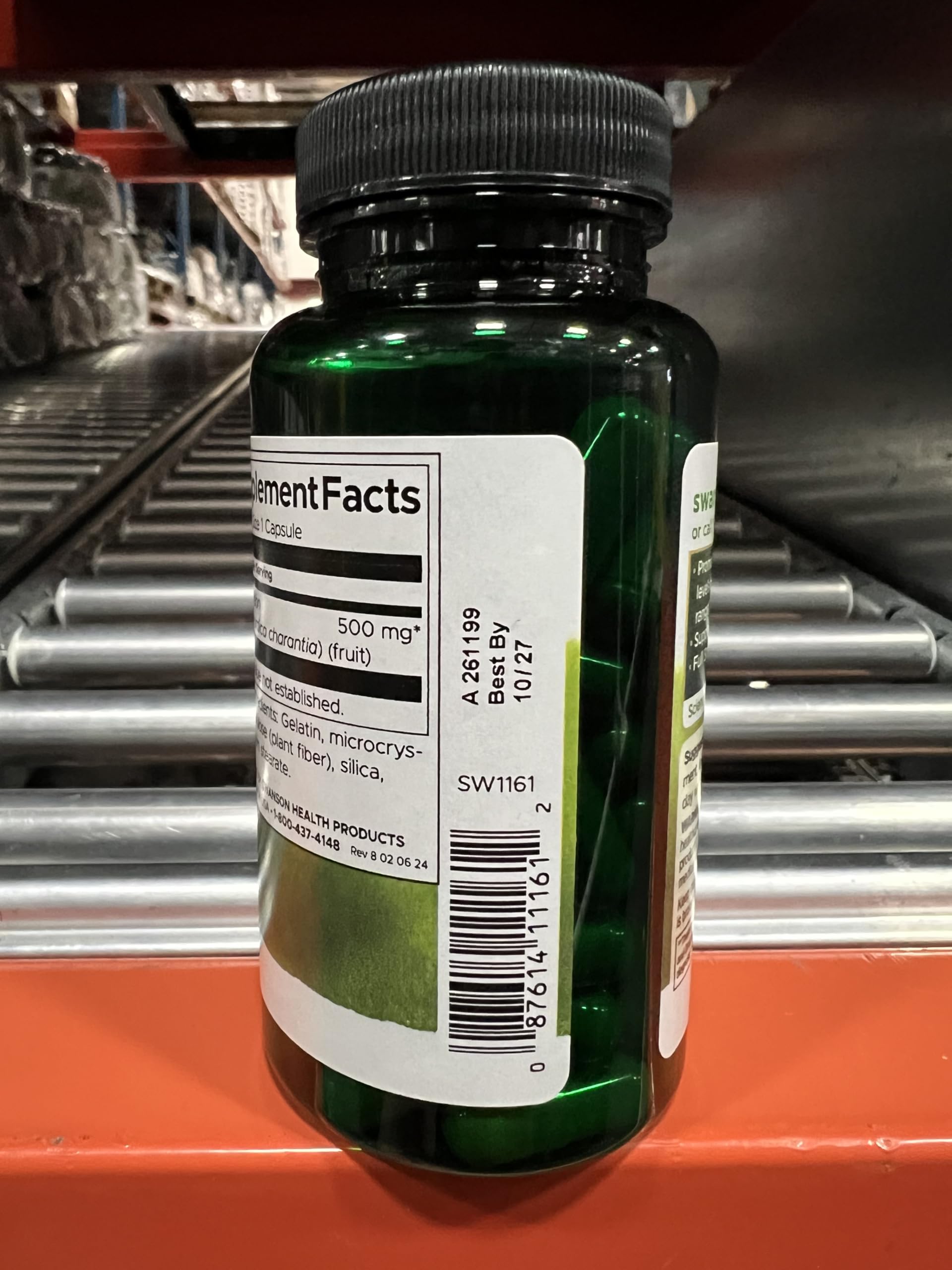 Swanson Melon Amargo etiqueta, formato full-spectrum para identificar ingredientes.