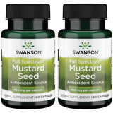 Swanson Semilla de Mostaza de Espectro Completo, cápsulas de 400 mg para uso diario.