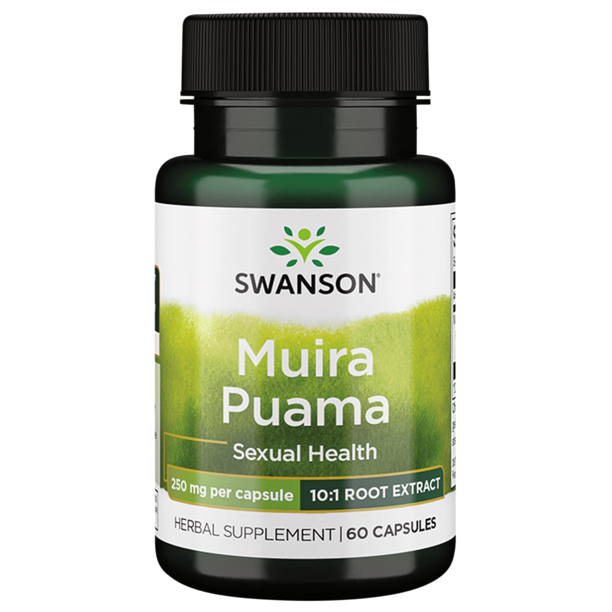 Swanson Muira Puama cápsulas: apoyo a la vitalidad diaria y bienestar.