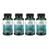 Swanson NAC: botella 600 mg, cápsulas veganas para apoyo antioxidante diario.