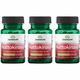 Swanson nattokinase cápsulas frente, dosis conveniente para la rutina diaria.