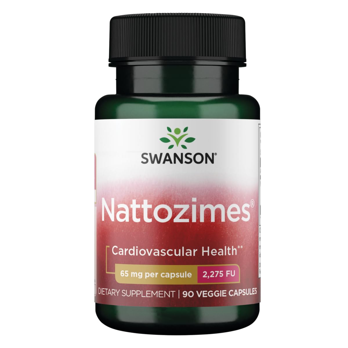 Swanson Nattozimes: botella y etiqueta visibles, apoyo a la circulación saludable.