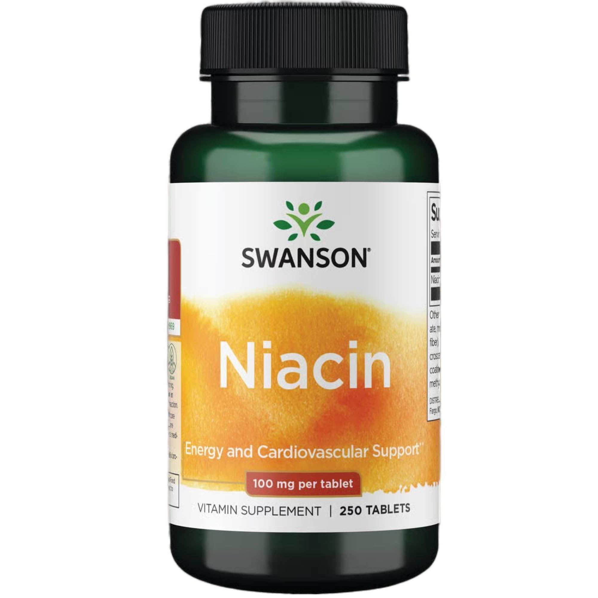 Swanson Niacina: cápsula en mano para apoyo al metabolismo y energía diaria