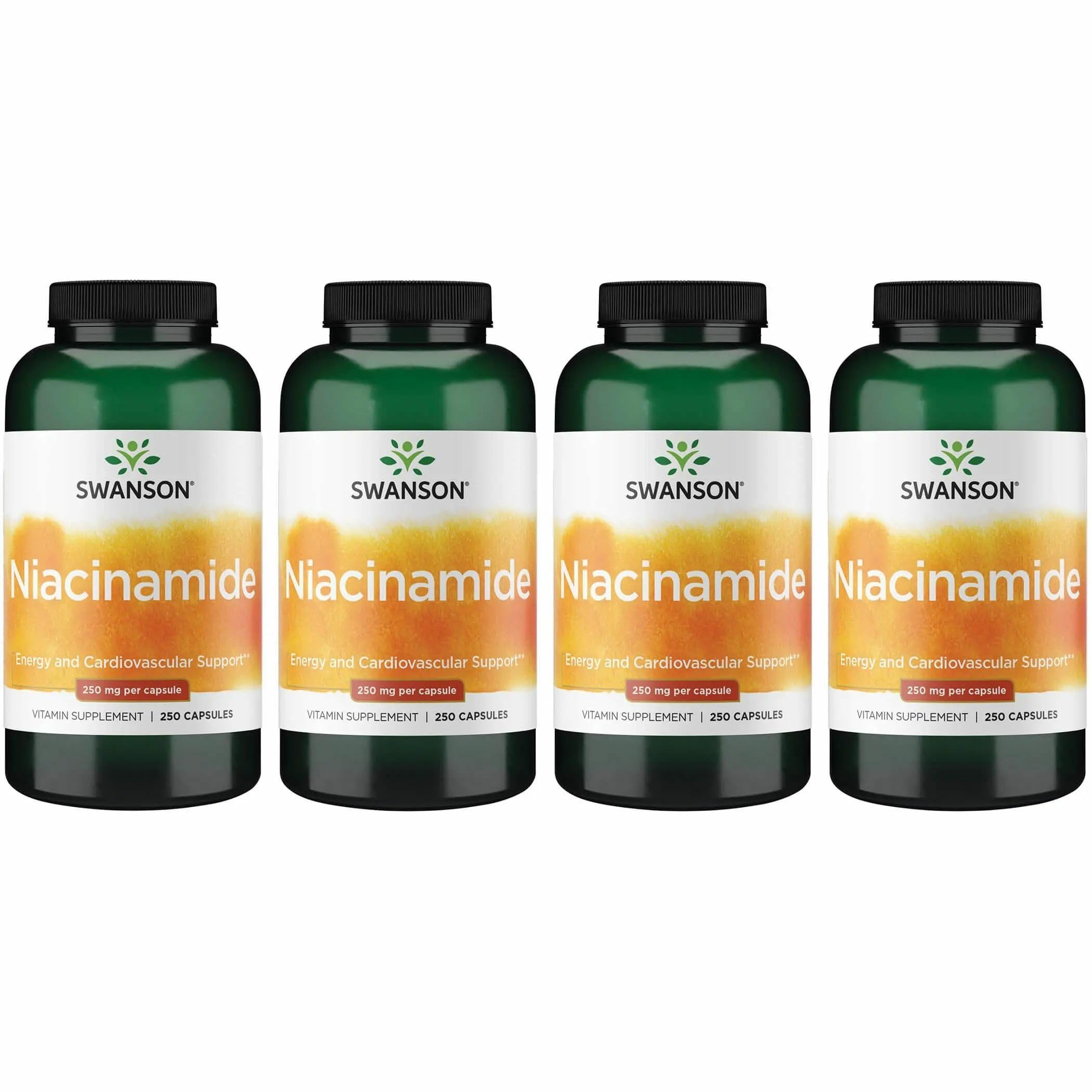 Swanson Niacinamida 250 mg cápsulas, bote, posible apoyo en salud general.