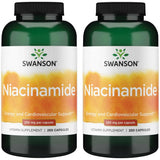 Swanson Niacinamida: cápsulas en botella para apoyo general de la salud