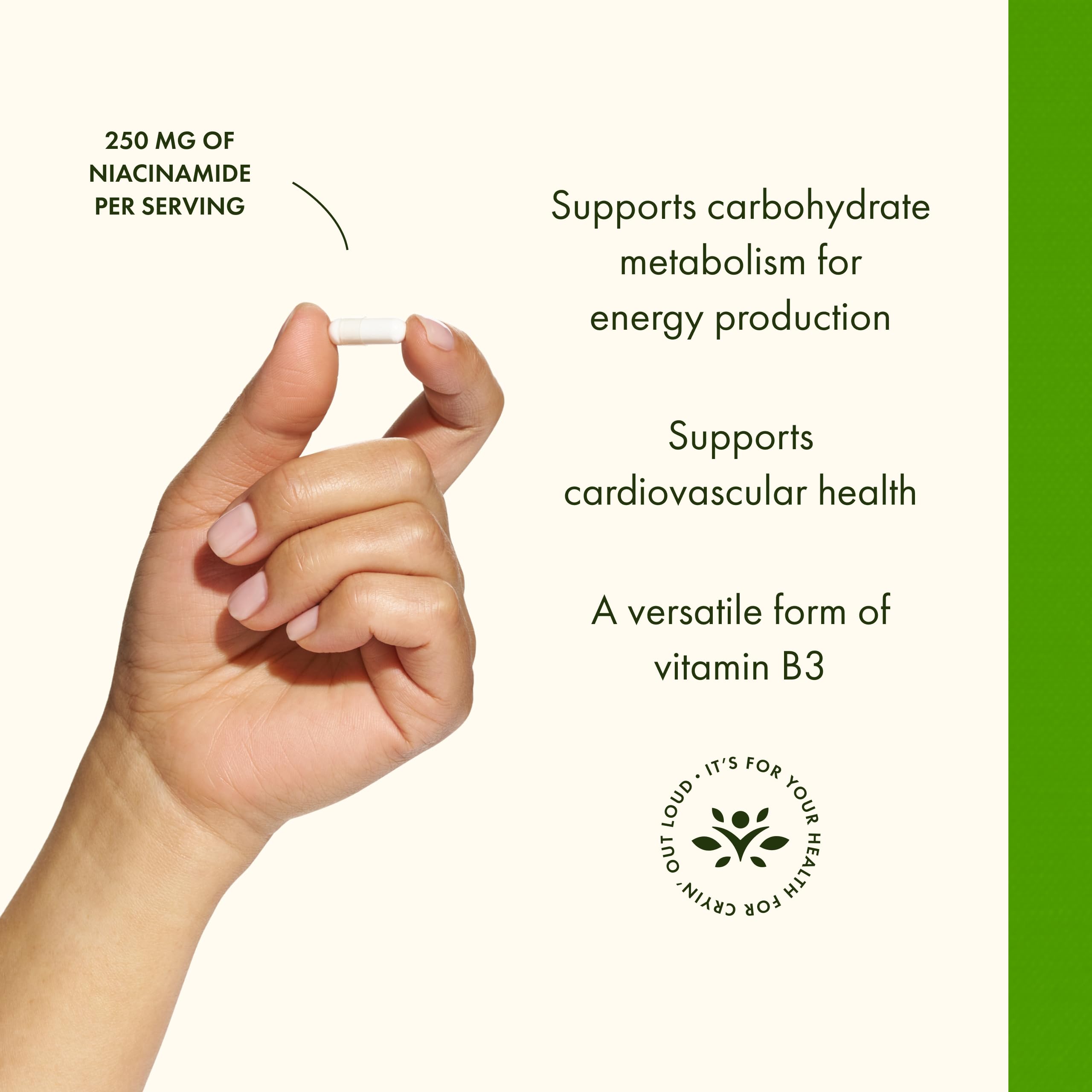 Swanson Niacinamide: empaque de 250 mg con información clara en la etiqueta.