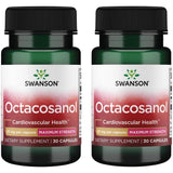 Swanson Octacosanol fortaleza máxima, botella de 30 cápsulas