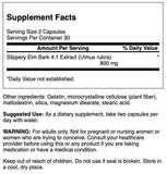 Swanson Olmo Resbaladizo Cascara, primer plano de cápsulas para salud gastrointestinal.