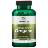 Swanson Orégano 450 mg cápsulas, frasco frontal para uso diario.