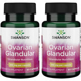 Swanson Ovarian Glandular botella con dosificador para dosis diaria posible