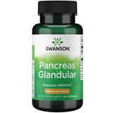 Swanson Pancreas Crudo, cápsulas de 500 mg fáciles de tragar para uso diario.