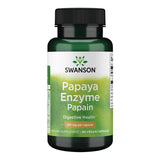 Swanson Papaina en cápsulas, frasco visible para apoyar la digestión de proteínas