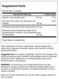 Swanson pastillas zinc-c con sauco y equinacea, etiqueta visible, sabor cítrico versátil