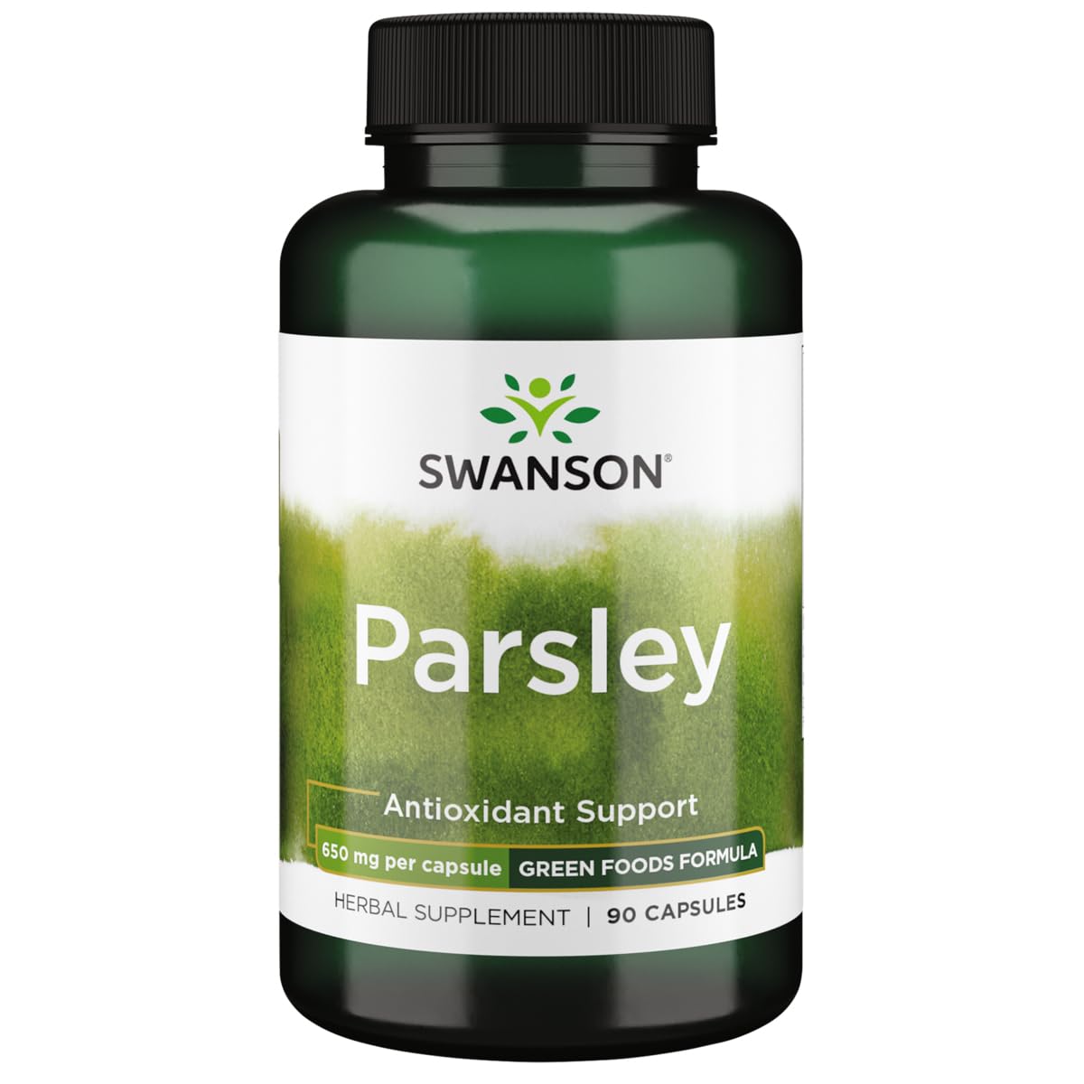 Swanson Perejil: botella de 650 mg, cápsulas para uso diario.