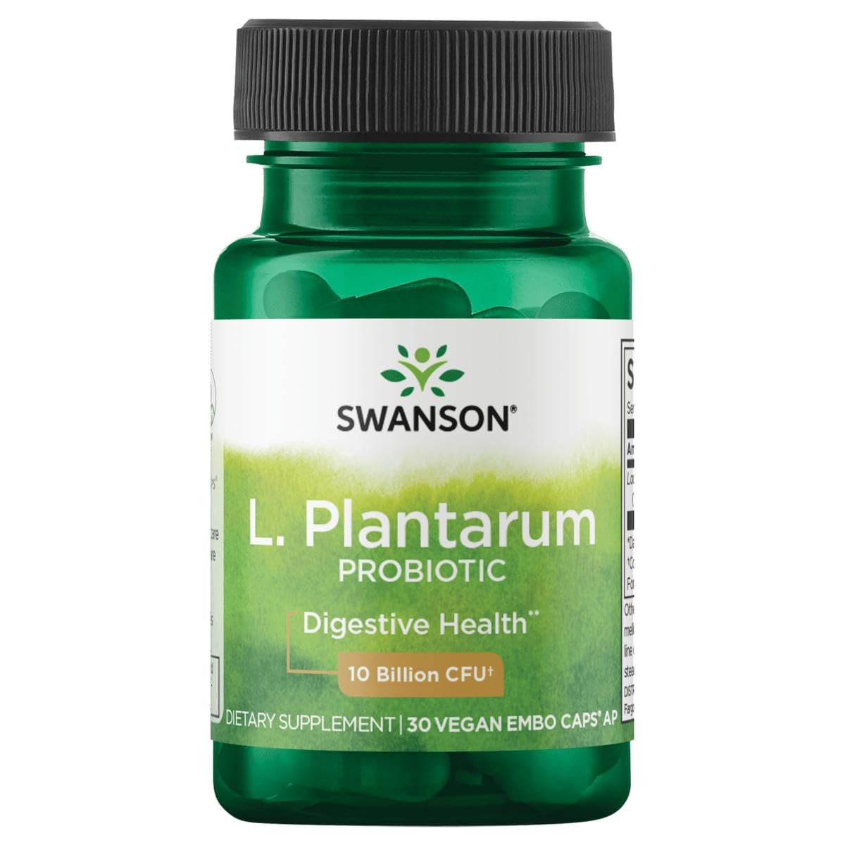 Swanson Plantarum 10B UFCs: bote frontal para apoyo digestivo práctico
